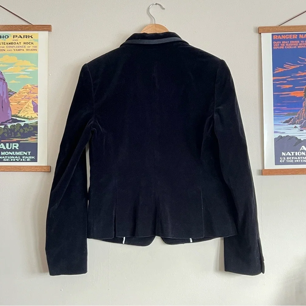 Banana Republic Velvet Tuxedo Blazer Size 6 EUC Party Preppy Going‎ Out